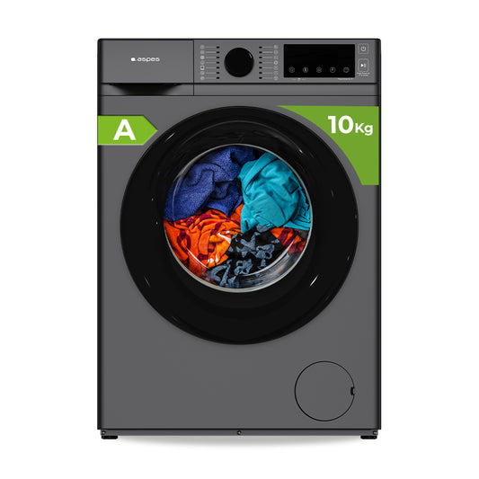 Lavadora C.Frontal Aspes Inverter 10 kg 1400 rpm Clase A.  Big Door. Display. Vapor